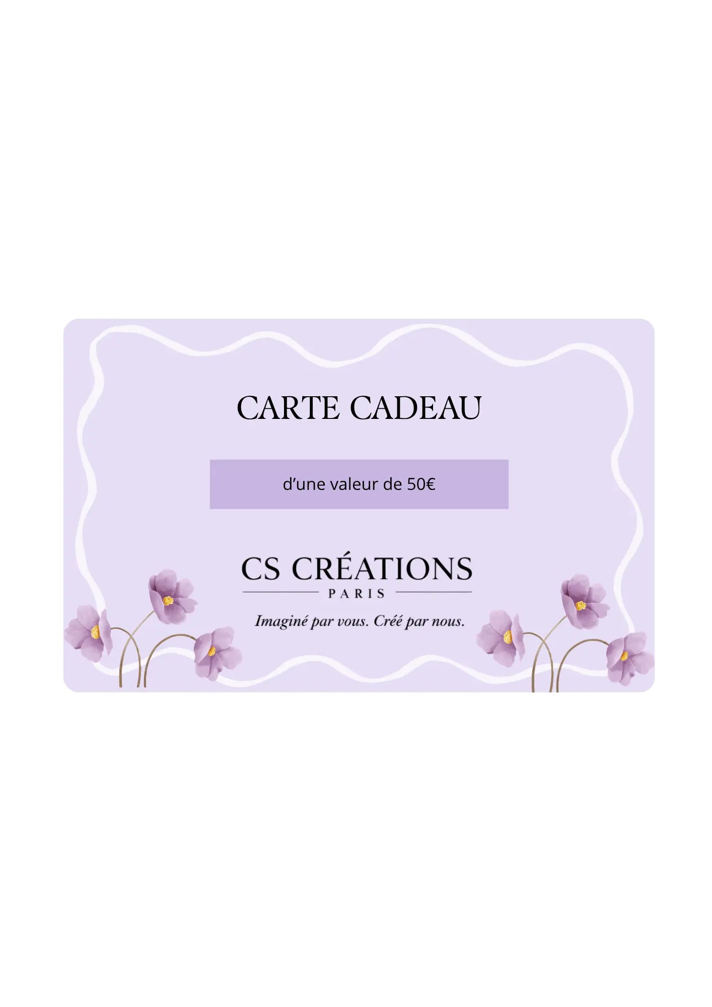 Carte Cadeau Prestige CS Créations Paris